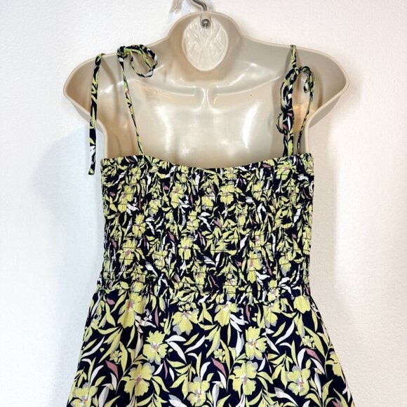 Uniqlo Maxi Dress Floral Blue Cottagecore Medium - Picture 5 of 10